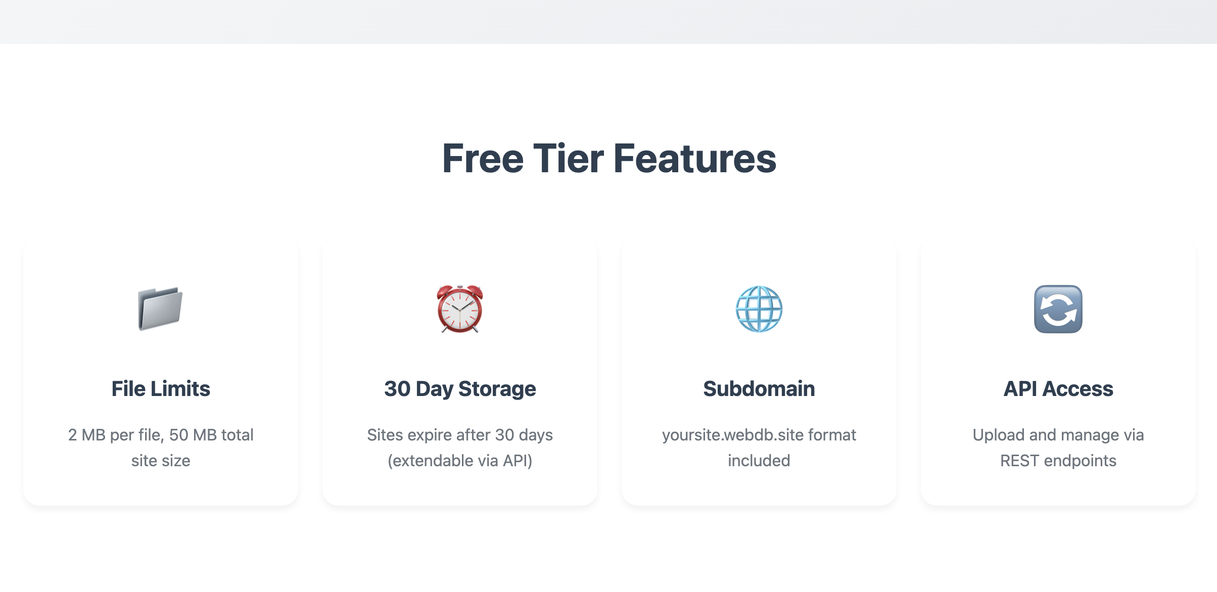 WebDB Static Hosting screenshot 3